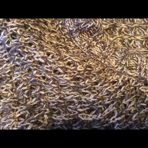 DOTS Loose-Weave Brown w/White Cropped Sweater 1X - Picture 5 of 7